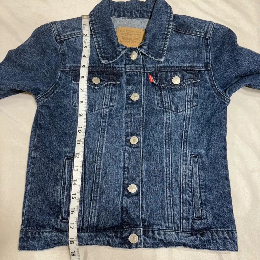 Levis Kids‎ Medium Wash Denim Trucker Jacket Blue Size L 12-13 YRS 617845655137